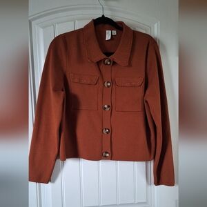 Joie Brown Knit Cardigan Jacket with Buttons – Women’s XL